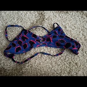 Jolyn Purple Patterned Swimsuit Top